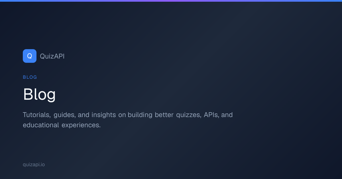 Blog | QuizAPI