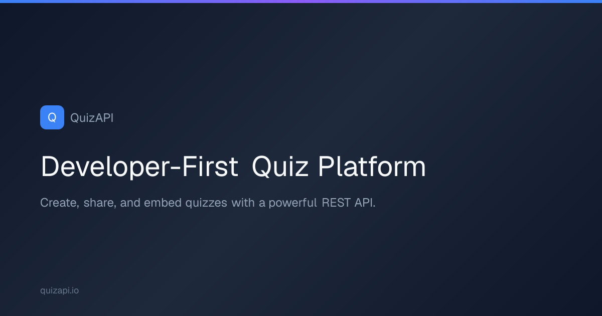 Quiz Templates | QuizAPI