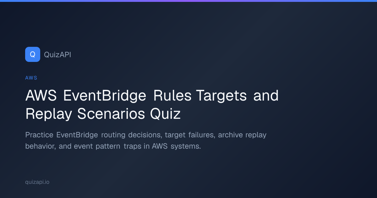 AWS EventBridge Rules Targets and Replay Scenarios Quiz | QuizAPI